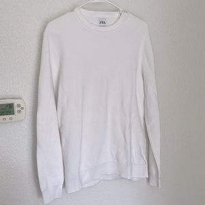 🖤 CLOSET CLEAR OUT 🖤 Zara White Long Sleeve Sweater/Crewneck